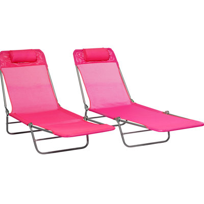 Pink Outdoor Chaise & Lounge Chairs You'll Love | Wayfair